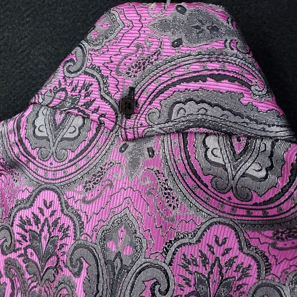 Angelino for Bermuda Flip Cuffs Paisley Western Button Front Long Sleeve Shirt - Picture 10 of 12